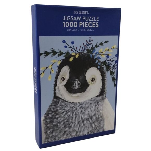 Petey Penguin #PZS08 1000 Piece Jigsaw Puzzle 100% Complete OCS Designs 2022 - Picture 2 of 10